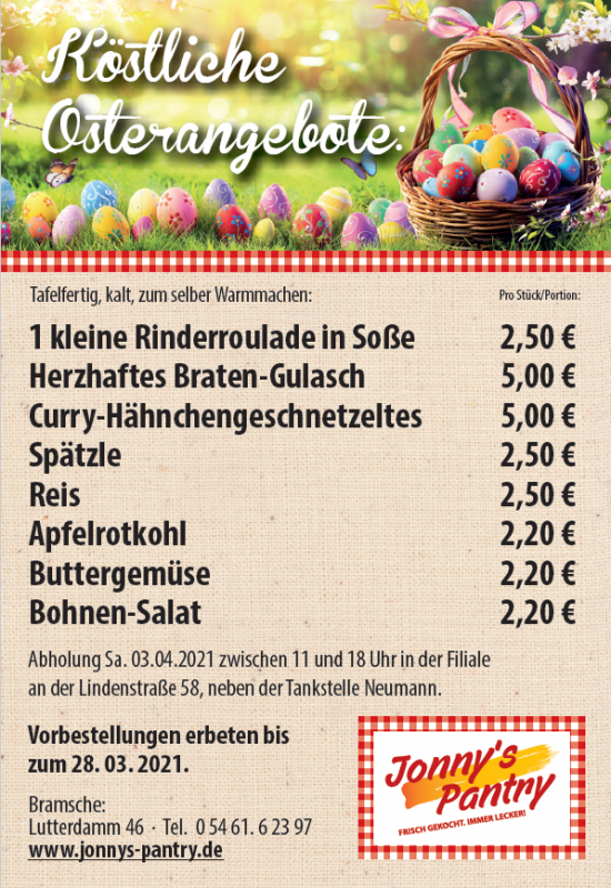 Jonny's Pantry Schnellrestaurant und Cateringservice in Bramsche